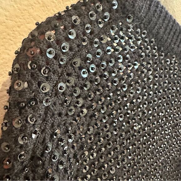 Marc By Marc Jacobs | XS | black open weave knit sequin Sweater - Picture 9 of 12